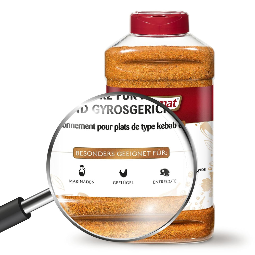Prymat Gyros Gewürzmischung 900g – mélange aromatique et épicé pour plats Döner, Kebab, poulet, agneau et grillades – idéal pour griller, rôtir et assaisonner les plats de viande méditerranéens