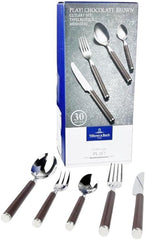 Villeroy Et Boch Play Couverts Marron Chocolat, pour 6 personnes maximum, 30 pièces, acier inoxydable, manche en plastique marron Cuisine Naty Shop