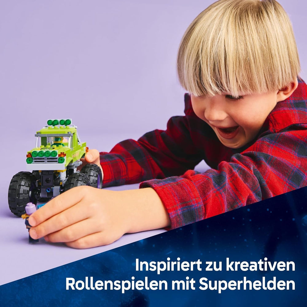 LEGO ǀ Marvel Hulk-Truck vs. Thanos - Kreatives Superhelden Spielzeug - Avengers Fahrzeug und Minifiguren - Monstertruck für Spielspaß - Geschenk für Jungen und Mädchen ab 7 Jahren - 76312