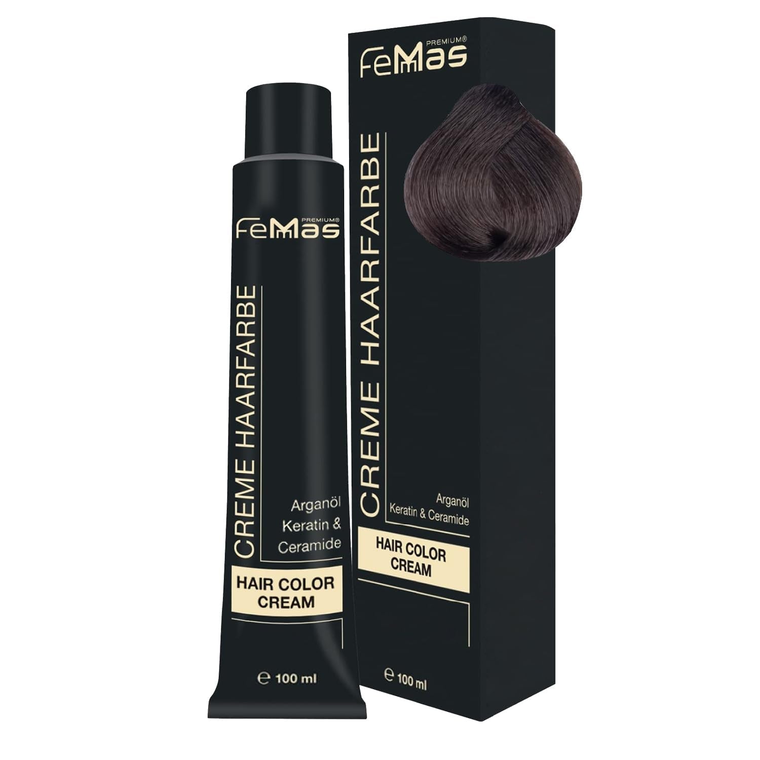FemMas Hair Colour Pure & Mix Red I Cremă profesională cu ulei de argan, keratină și ceramide I Ca o vopsea de păr permanentă sau nuanță pentru rezultate radiante, de lungă durată I 100 ml