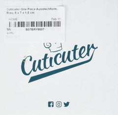 Boîte à biscuits monobloc, plastique, bleu, 8 x 7 x 1,5 cm