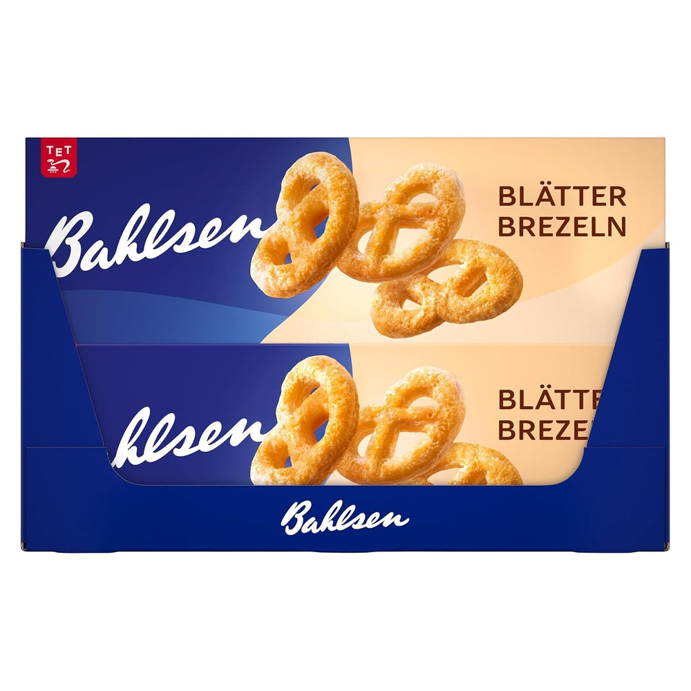 Pâte feuilletée Bahlsen - Paquet de 12 - Pâte feuilletée caramélisée en forme de bretzel (12 x 100g)
