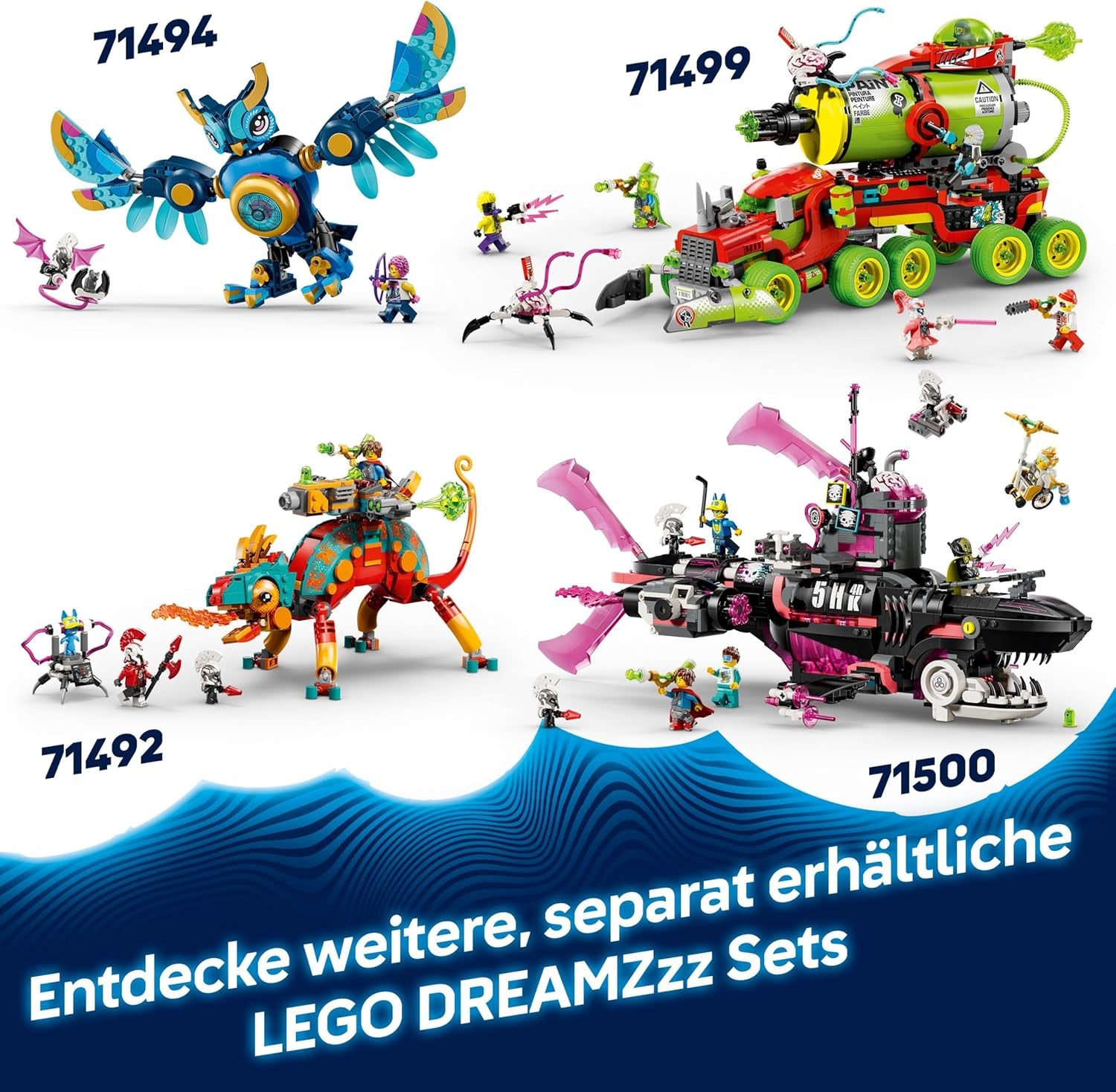 LEGO DREAMZzz Mateo vs. Cyberhirn-Mech - Modularer Roboter zum Bauen und Spielen für Mädchen und Jungen ab 8 Jahren - in Skorpionfigur umbaubarn - inkl. Minifigur und Dreamling - Geschenkidee - 71495