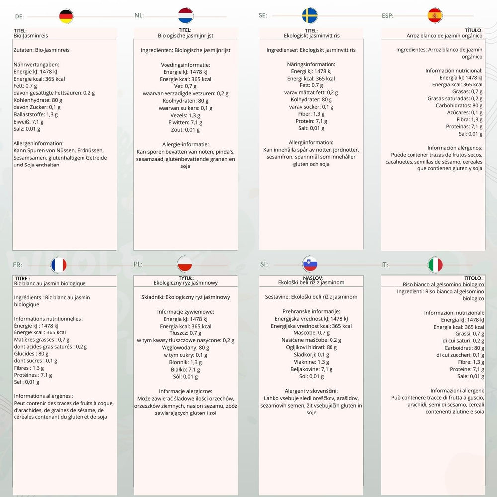 Riz blanc au jasmin Wholefood Earth Bio 3kg Cru | Sans OGM | Végétalien | Source de fibres | Certifié biologique