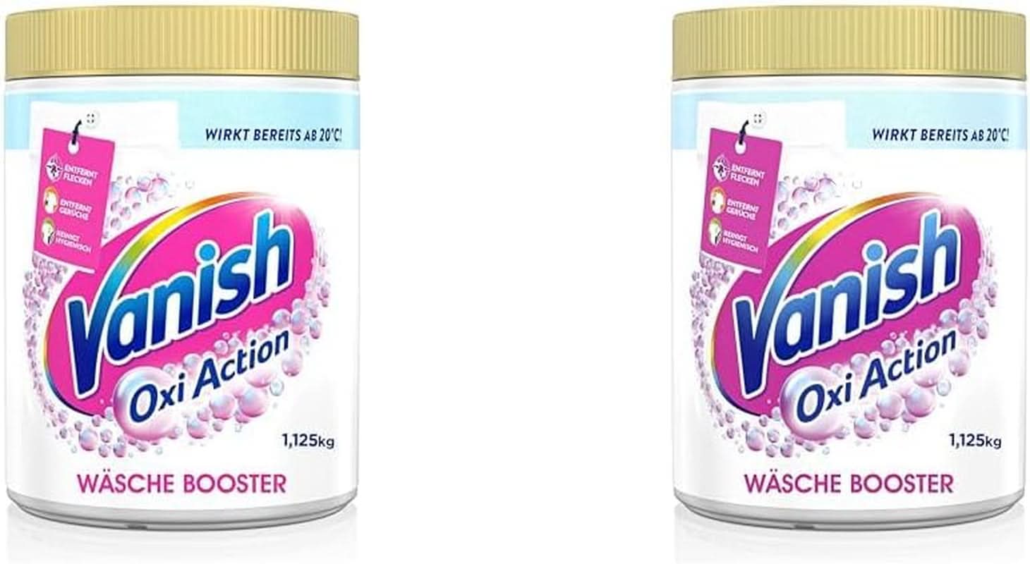 Vanish Oxi Action Powerwhite Poudre - 1 X 1,125 Kg - poudre détachante et améliorant le linge sans chlore - pour linge blanc Détergents à Lessive Naty Shop