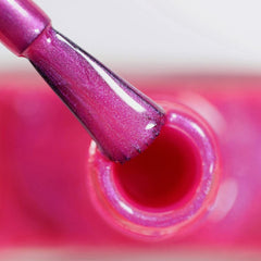 Vernis à ongles HYBRIDE alessandro Pink Melon - nuance de rose vibrante avec de fines particules de paillettes - Des ongles parfaits en seulement 3 étapes, sans LED - dure jusqu'à 10 jours ! 8 ml