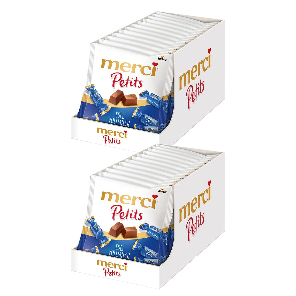 Merci Together - 1 x 175g - Chocolats fourrés en cinq variétés au chocolat au lait fin - Pralines au chocolat à partager et à offrir