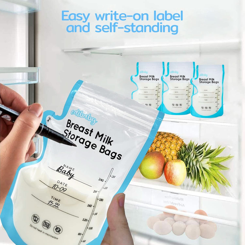 Edibaby, Sachets pour lait maternel, 100 pièces, Stérilisés, sans BPA Accessoires Alimentation et Allaitement Bebe Naty Shop