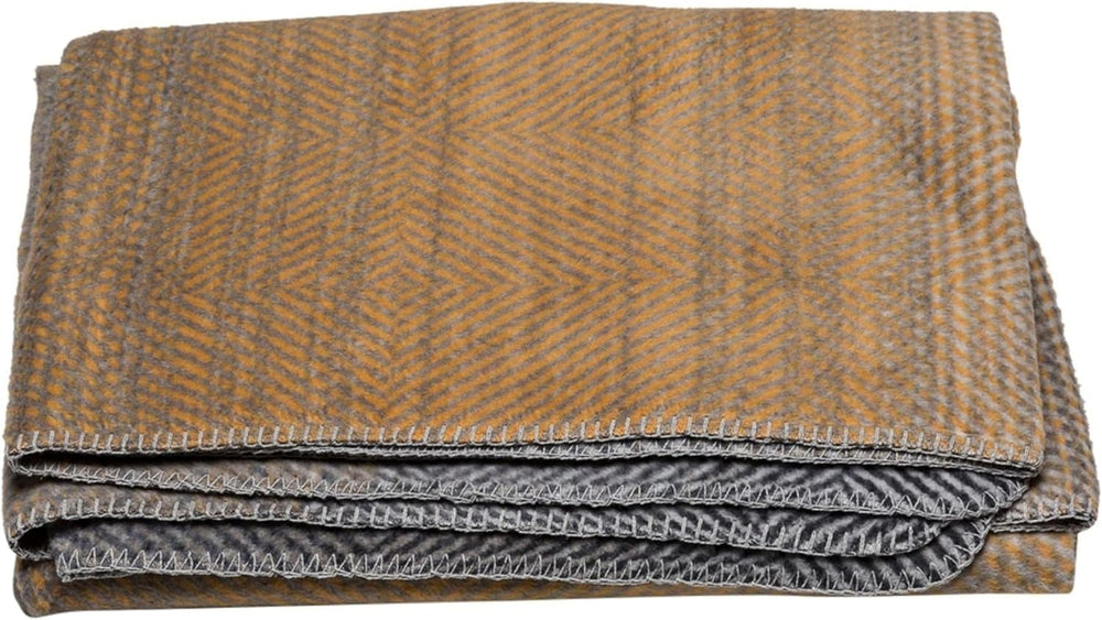 David Fussenegger Couverture en coton 150 x 200 cm avec motif dégradé de couleurs pour lits et couvertures moelleux David Fussenegger Single Doré