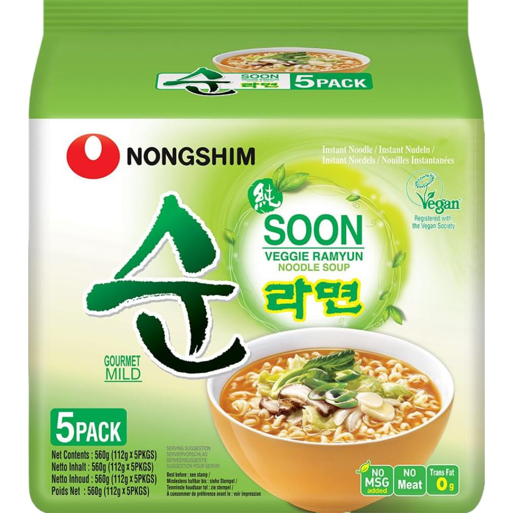 Nong Shim - Instant Cup Nudeln Soup Soon Veggie - Multipack (12 X 67 GR)