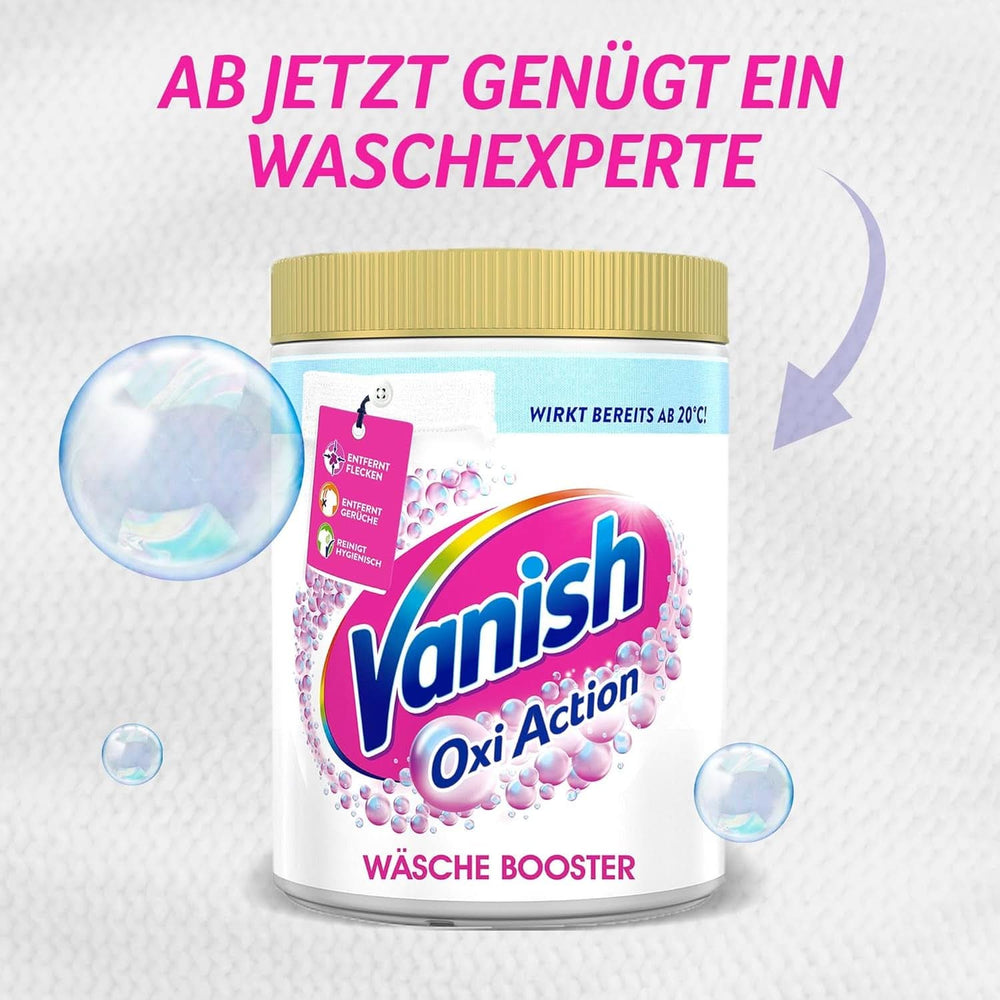 Vanish Oxi Action Powerwhite Poudre - 1 X 1,125 Kg - poudre détachante et améliorant le linge sans chlore - pour linge blanc Détergents à Lessive Naty Shop