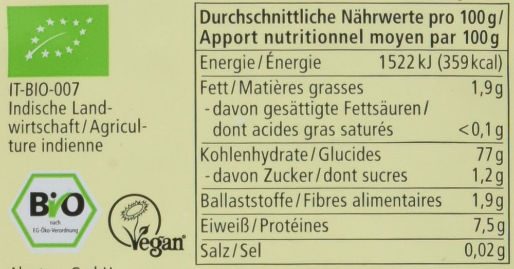 Riz brun à grains longs biologique paquet de 6 (6 x 1 kg)