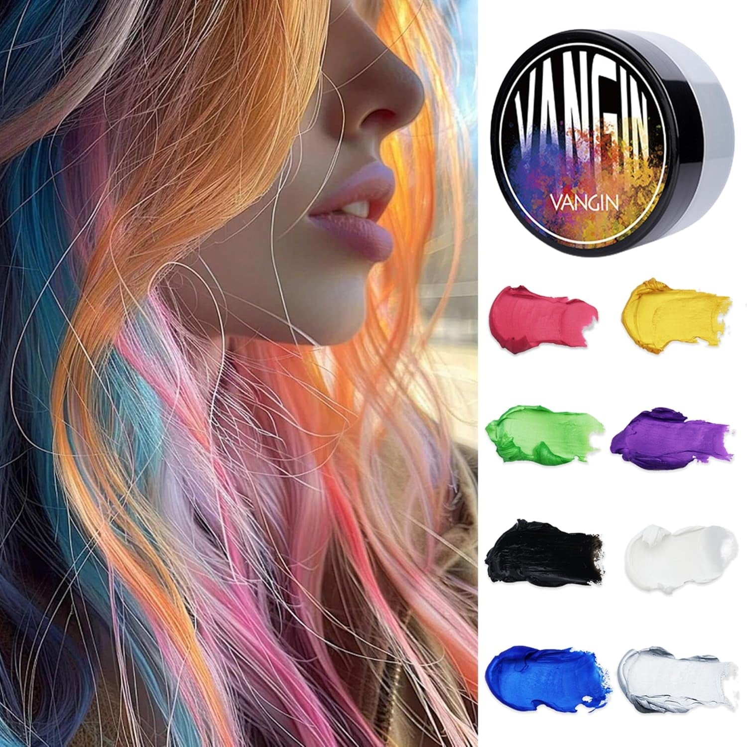 Teinture capillaire temporaire verte, ton de cheveux coiffant pour hommes femmes, pommade capillaire naturelle, cire de teinture capillaire pour fête, cosplay et Halloween, Noël, teinture capillaire temporaire en crème (100 g, vert) Naty Shop