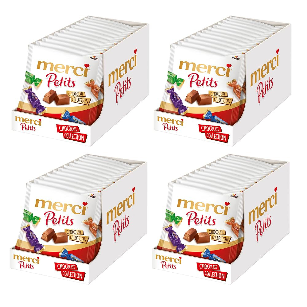 Merci Together - 1 x 175g - Chocolats fourrés en cinq variétés au chocolat au lait fin - Pralines au chocolat à partager et à offrir