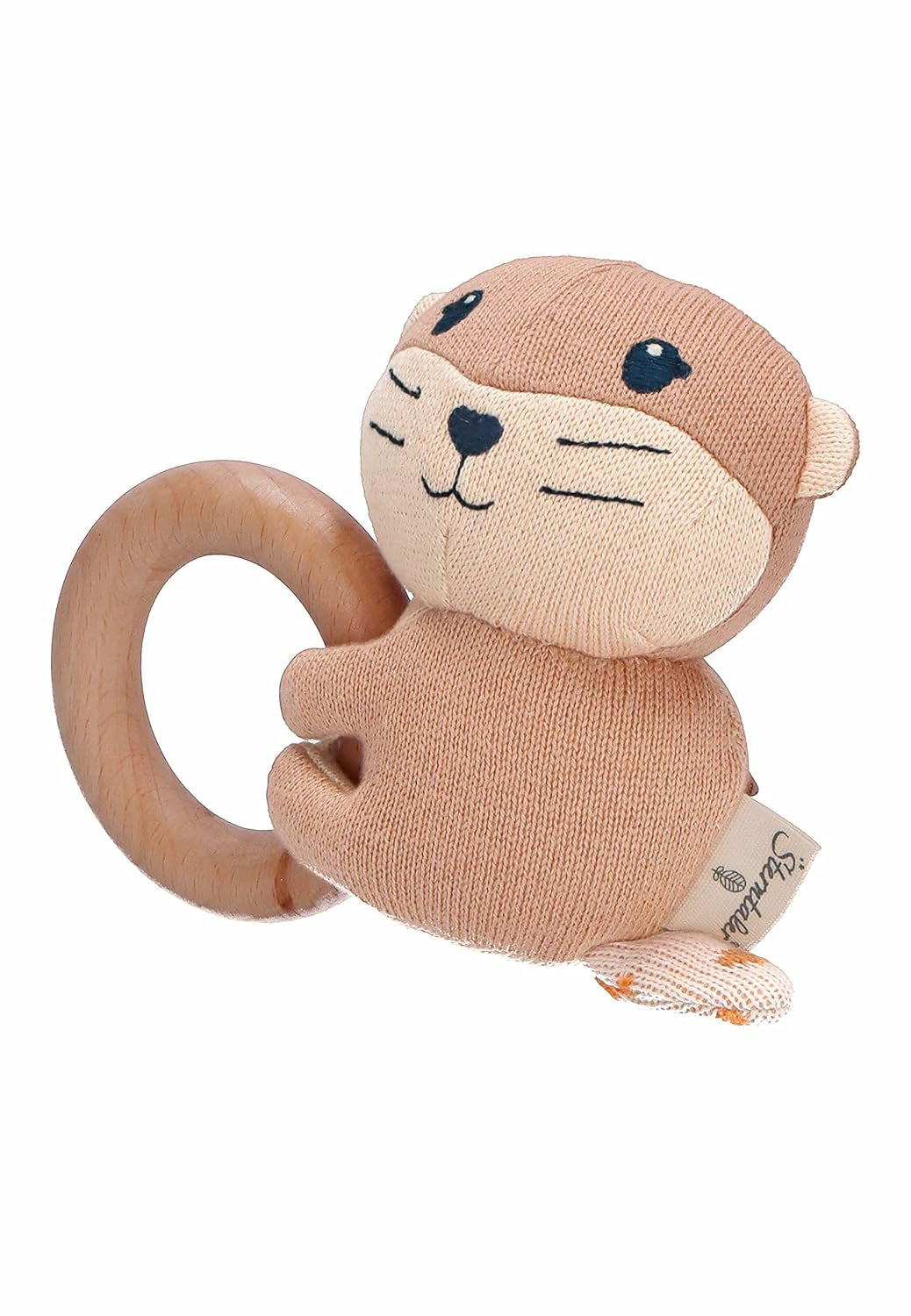 Sterntaler Baby Jungen Greifling Baby Holz Greifling Otti - Jouet pour bébé, jouet à saisir, jouet à saisir, anneau de préhension en bois pour enfants - bio Bebe Toys Naty Shop