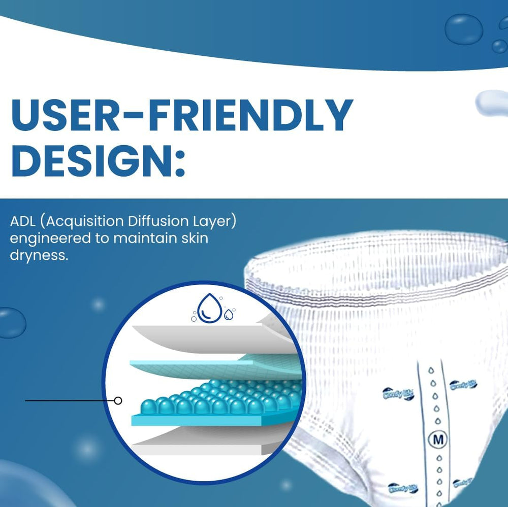 Culottes d'incontinence premium pour adultes, haute capacité d'absorption, taille S, 12 pièces