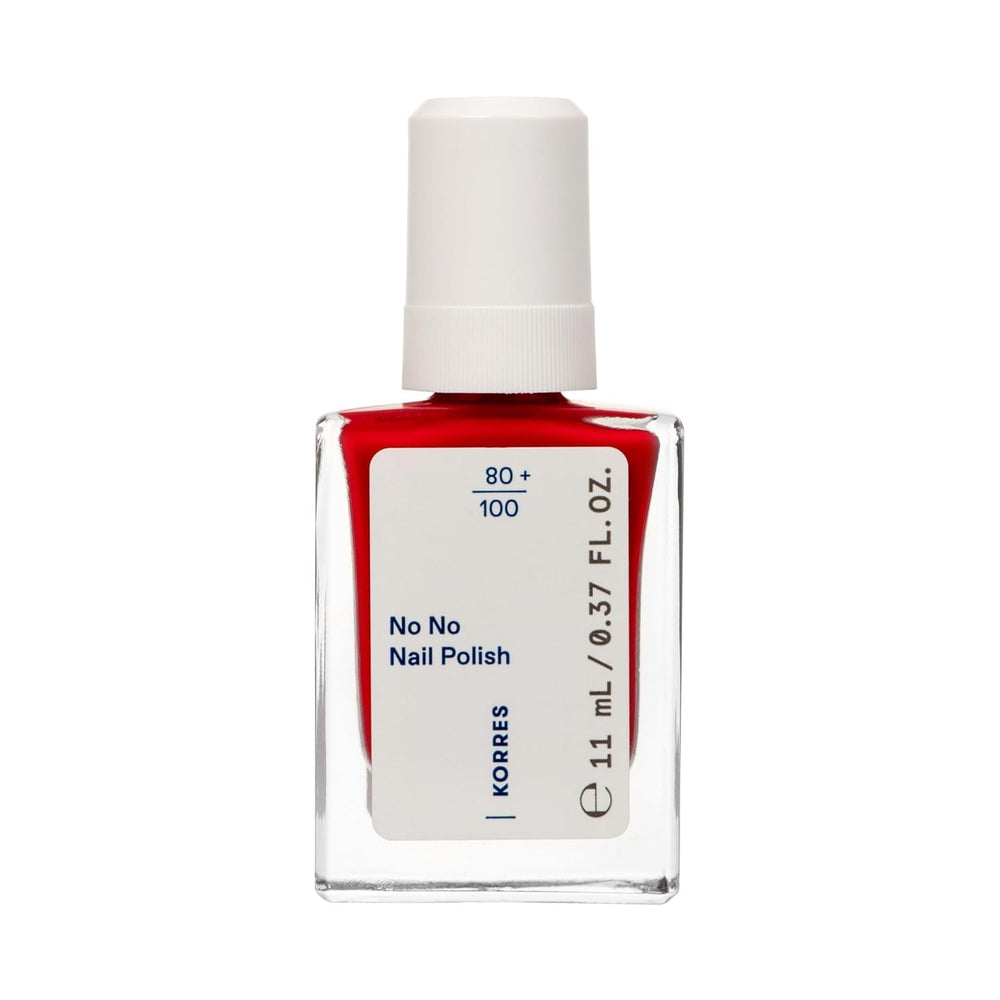KORRES Base de vernis à ongles No No - Base 10 % végétalienne sans démoulage, pour une couleur longue tenue et résistante aux éclats, 11 ml - Ongles naturellement manucurés, sans substances nocives