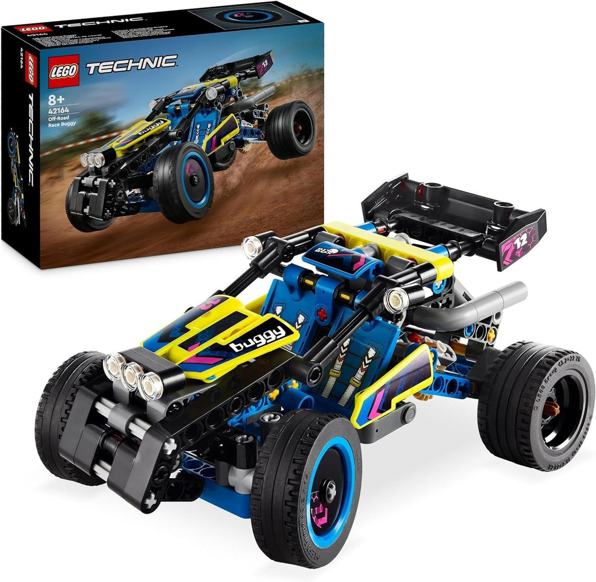 LEGO Technic Offroad Racing Buggy Car Jouet pour enfants Buggy Racing Car Kit de construction Cadeau pour 8 ans Garçons et filles Modèle de voiture de rallye 42164 Jeux de construction Besuche den LEGO-Store Single
