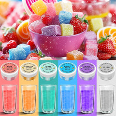 Paillettes comestibles 6 x 3 g, paillettes comestibles pour boissons, paillettes alimentaires, ensemble de 6 couleurs, poudre de paillettes, paillettes de cuisson pour chocolat, fraise, gâteaux, fondant, boissons, sans odeur, végétalien