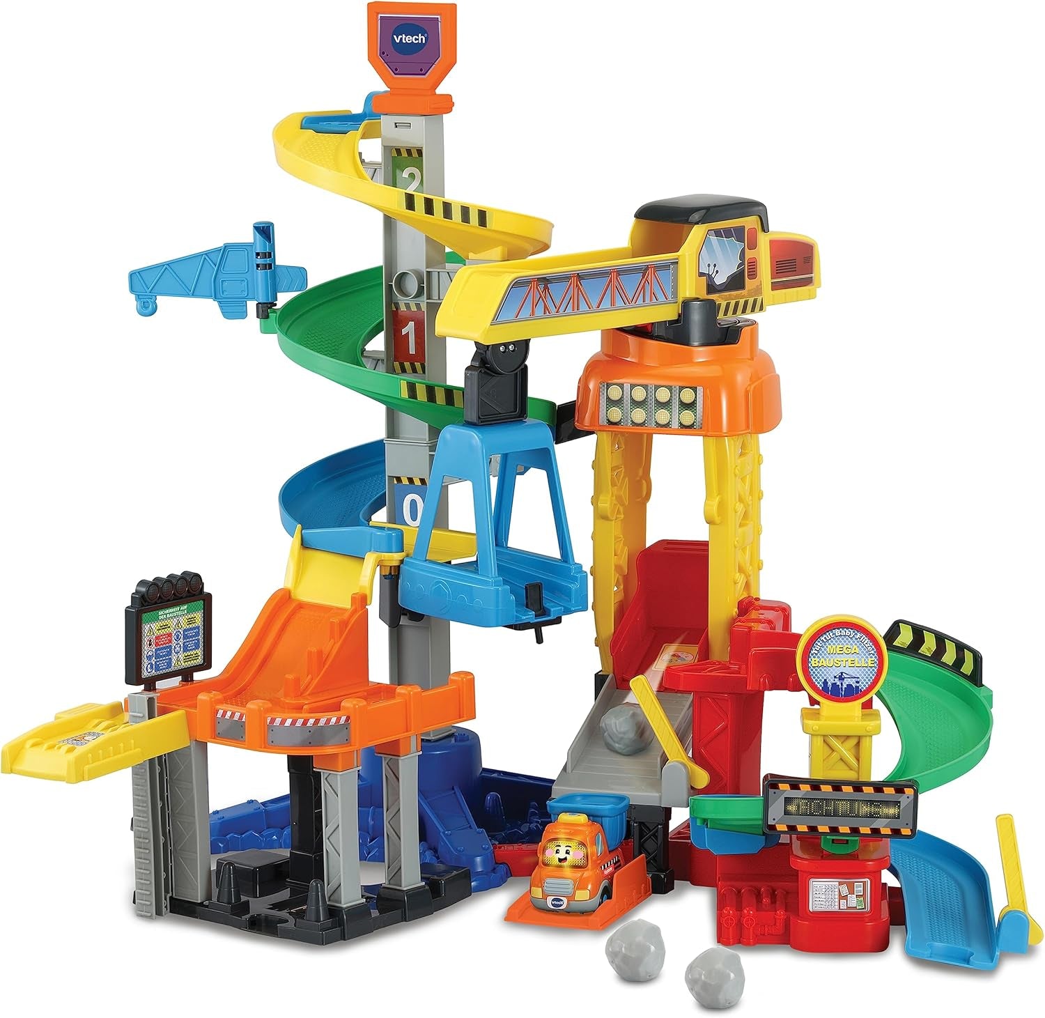 VTech TUT TUT Baby Flitzer - Mega Chantier - Ensemble de jeu interactif avec éléments mobiles, chansons et chansons et camion benne TUT TUT Baby Flitzer - Pour les 1 à 5 ans Bebe Toys Naty Shop Single