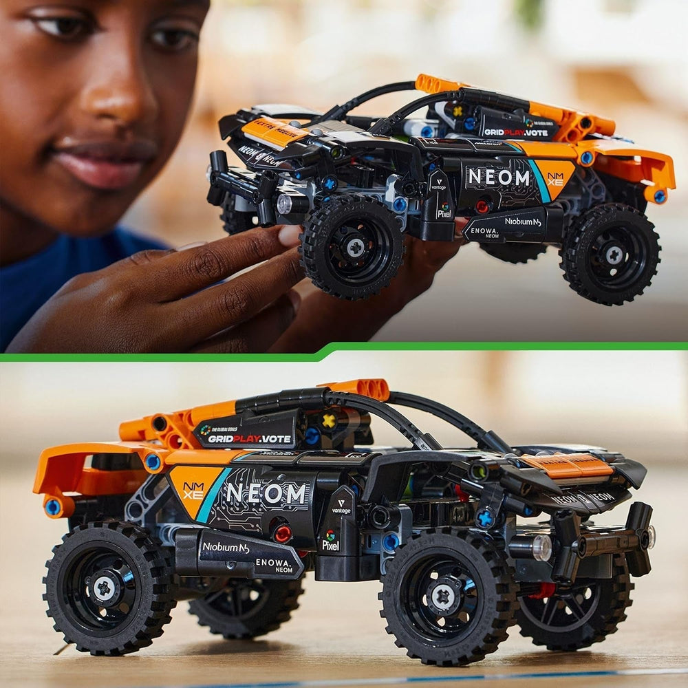 LEGO Technic NEOM Mclaren Extreme E Ensemble de voiture de course, jouet à moteur pour enfants, voiture éolienne à construire, cadeau technique pour garçons et filles de 7 ans 42166 Ensembles de construction Besuche den LEGO-Store