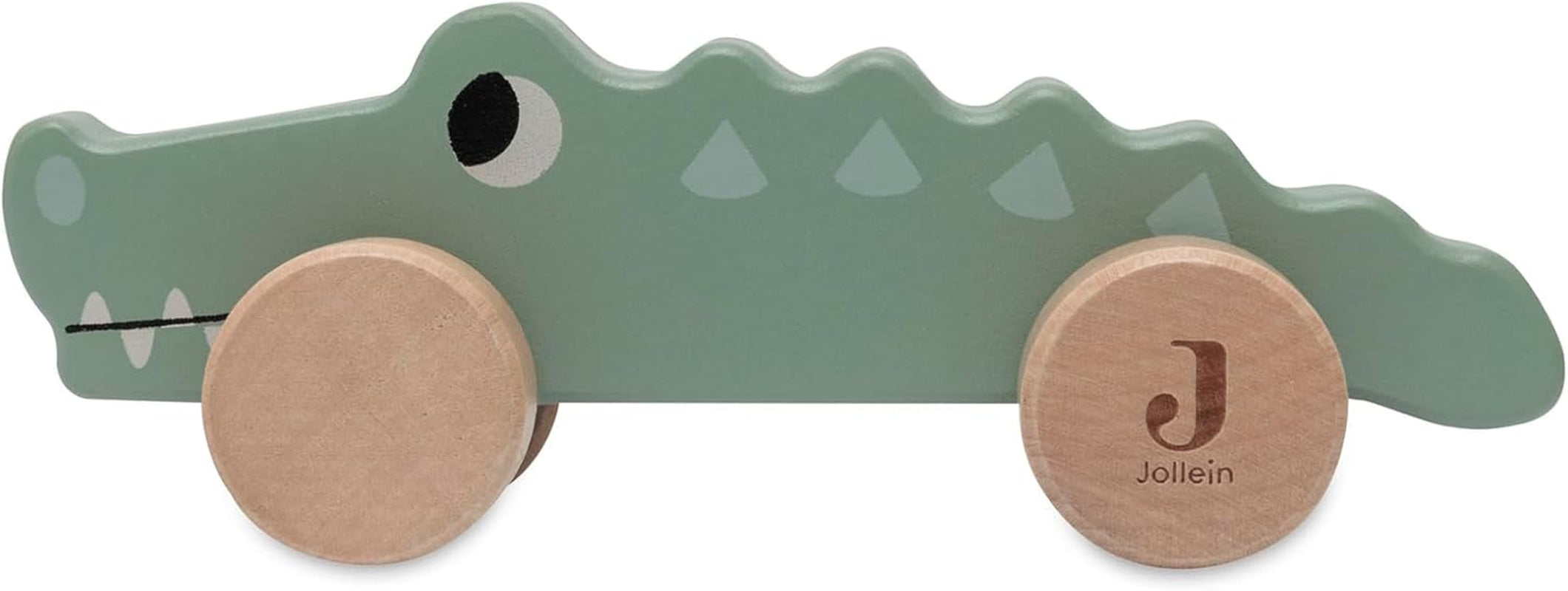 Jollein 112-001-67090 Jouet en bois à roulettes, vert Baby Toys Naty Shop Croco