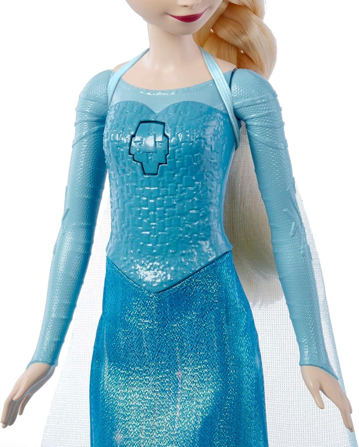 Mattel Toys Disney Frozen Elsa poupée chantante en tenue emblématique, chante « Let It Go » du film Disney en anglais, français, allemand, italien, JDL58