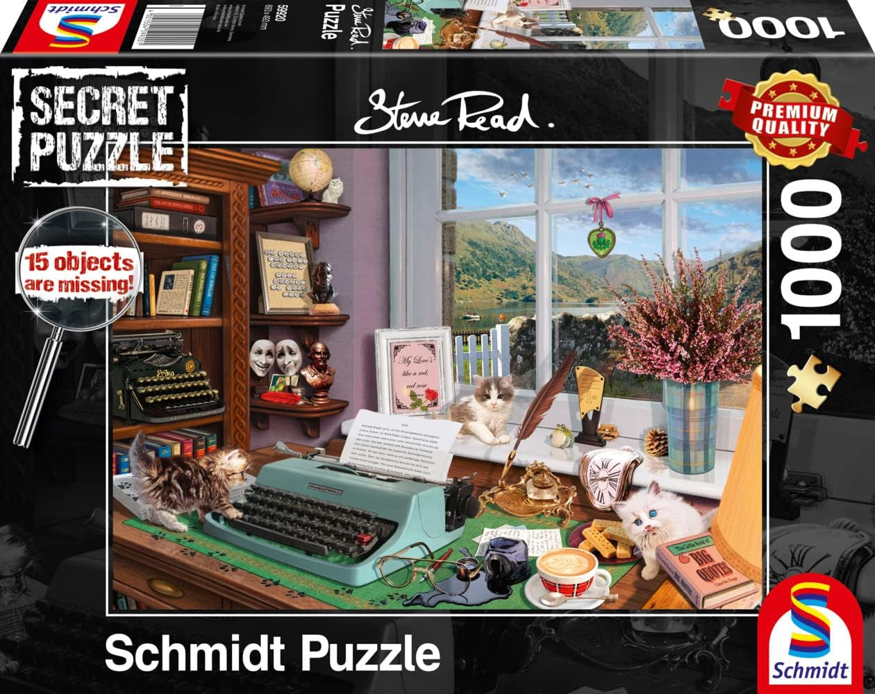 Schmidt Spiele 59920 Au bureau, puzzle secret 1000 pièces Naty Shop Titre par défaut