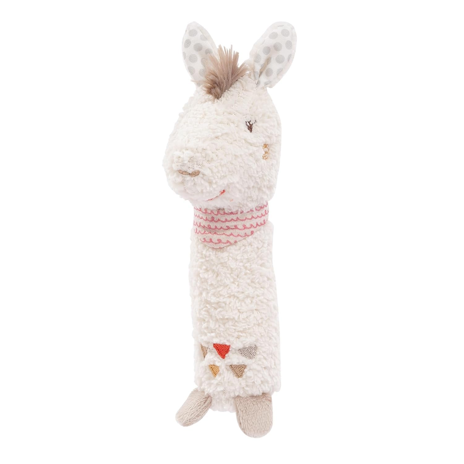 Fehn bâton de préhension pour enfants jouet lapin fehnNatur - jouet d'activité motrice avec hochet pour saisir, câliner - jouet de préhension en coton biologique - jouet pour bébés et jeunes enfants à partir de 0 mois Baby Toys Naty Shop Lama