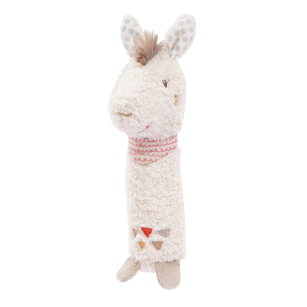 Fehn bâton de préhension pour enfants jouet lapin fehnNatur - jouet d'activité motrice avec hochet pour saisir, câliner - jouet de préhension en coton biologique - jouet pour bébés et jeunes enfants à partir de 0 mois Baby Toys Naty Shop Lama