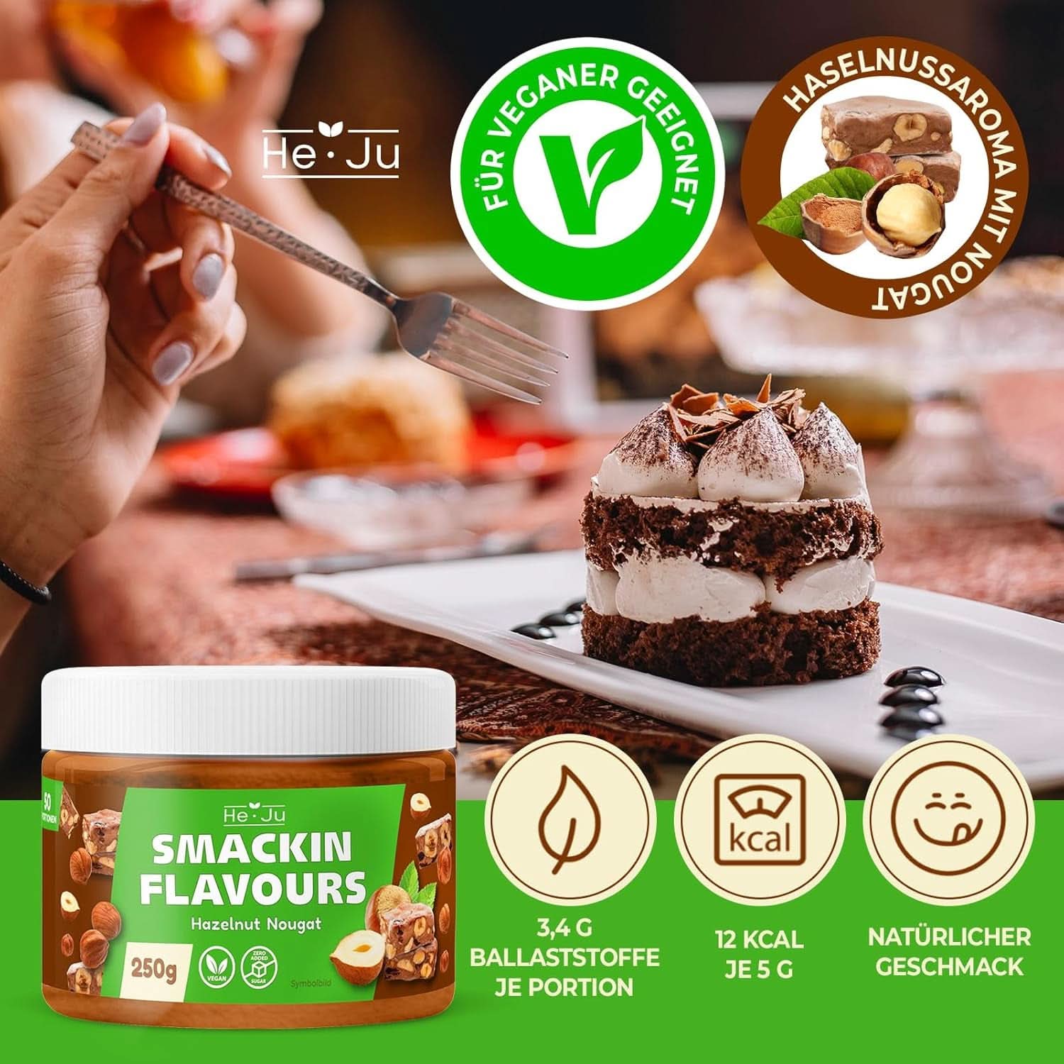 Poudre aromatisée au pain d'épices He-Ju Noisette, 250 grammes Naty Shop Flavors