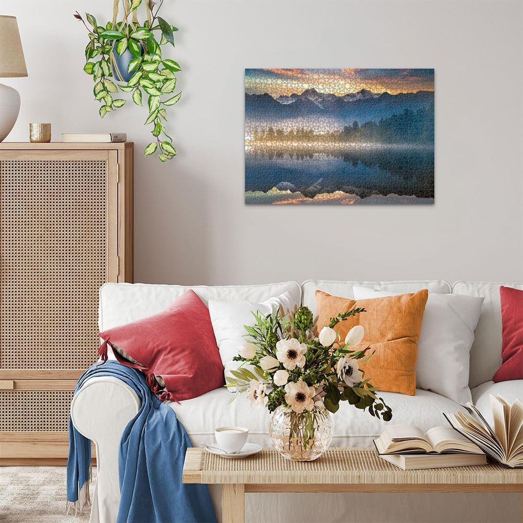 Ravensburger Puzzle 12000356 1000 piese - Răsărit de soare deasupra lacului Matheson, Noua Zeelandă - Puzzle pentru adulți și copii de la 14 ani, ediție specială Amazon [Exclusiv la Amazon] Puzzle Naty Shop