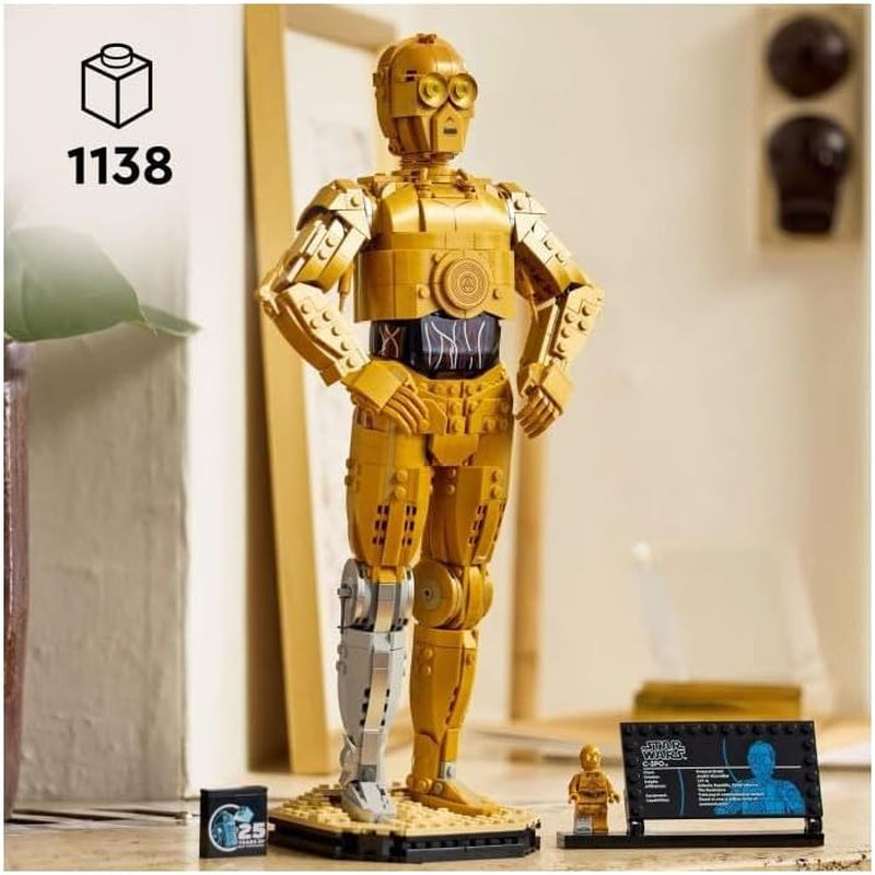 LEGO Star Wars C-3PO B, Droïde à construire, Modèle à collectionner, à construire et à exposer, Idée cadeau nostalgique pour adultes et fans, Pièce de collection, Fantasy Playset 75398 Jeux de construction Besuche den LEGO-Store