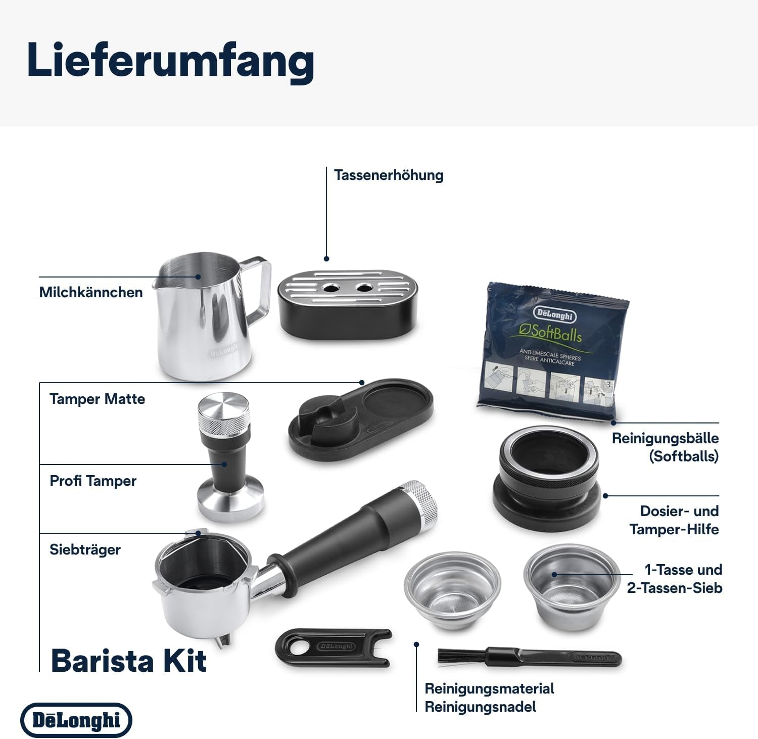 De'Longhi La Specialista Arte EC9155.MB Machine à expresso porte-filtre avec moulin, 8 niveaux de mouture, pression 15 bars, 3 niveaux de température, mousseur à lait, 1550 W, réservoir 1,7 L, acier inoxydable/noir, kit barista inclus