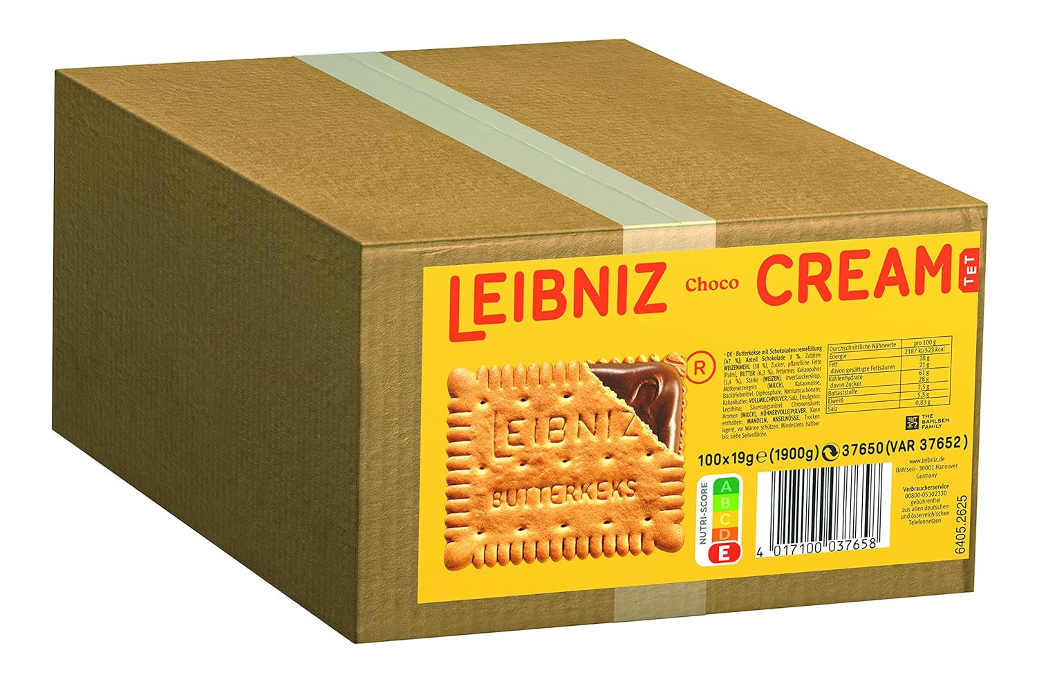 LEIBNIZ Biscuits au Beurre Original - Grand Paquet de 3 Biscuits au Beurre Emballés Individuellement (96 x 15g)