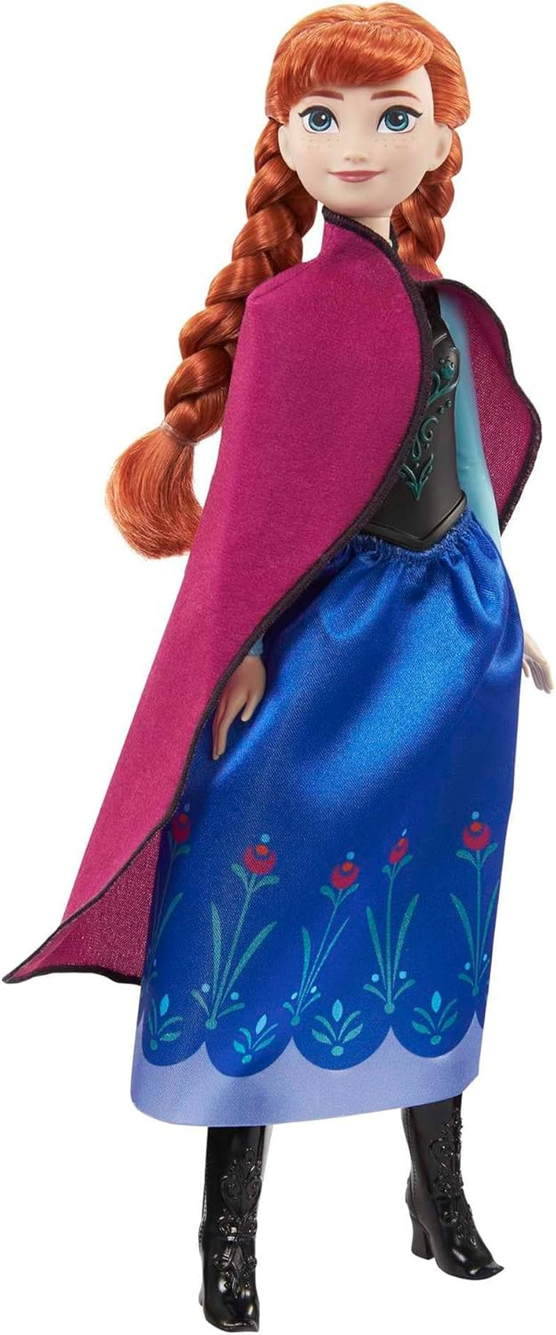 Poupée Mattel Disney Princess Anna, La Reine des Glaces, Cheveux Peignés, Mobile, En Costume de Voyage, Cape Amovible, Cadeaux Disney, Jouet 3 Ans, HLW49 Naty Shop Dolls