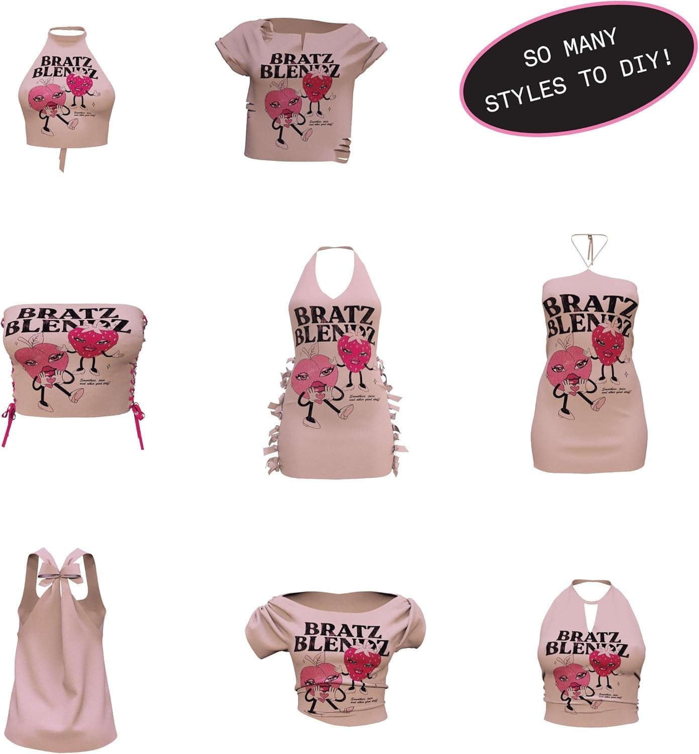 Bratz Stylin' Cloe - Poupée mannequin avec t-shirt personnalisable et accessoires inclus, jouet mignon pour filles