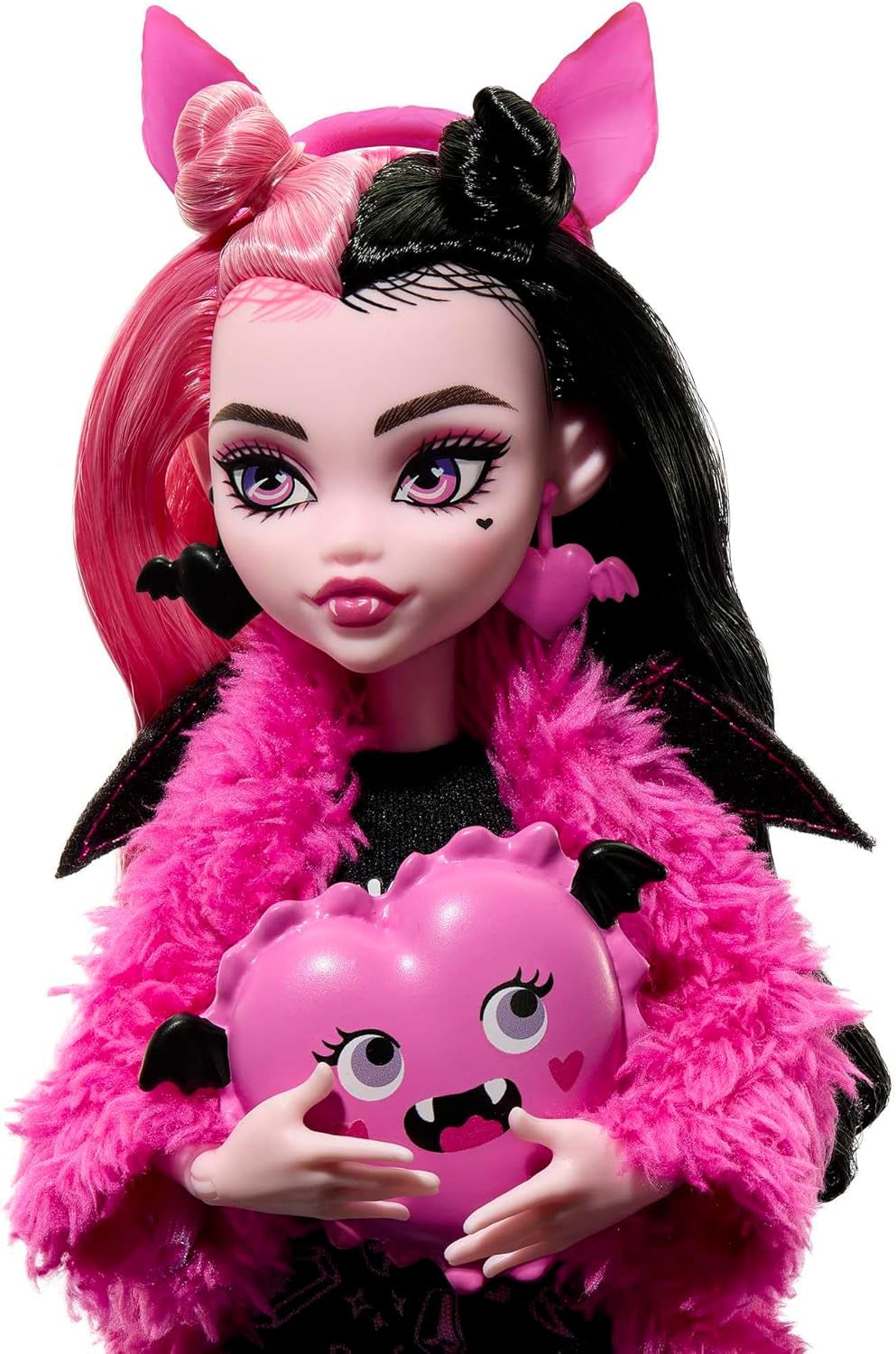 MONSTER HIGH – poupée et pyjama, accessoires de fête, Draculaura, comte de chauve-souris, poupée fabuleuse, fête rampante pour animaux de compagnie, HPY66 Naty Shop Dolls