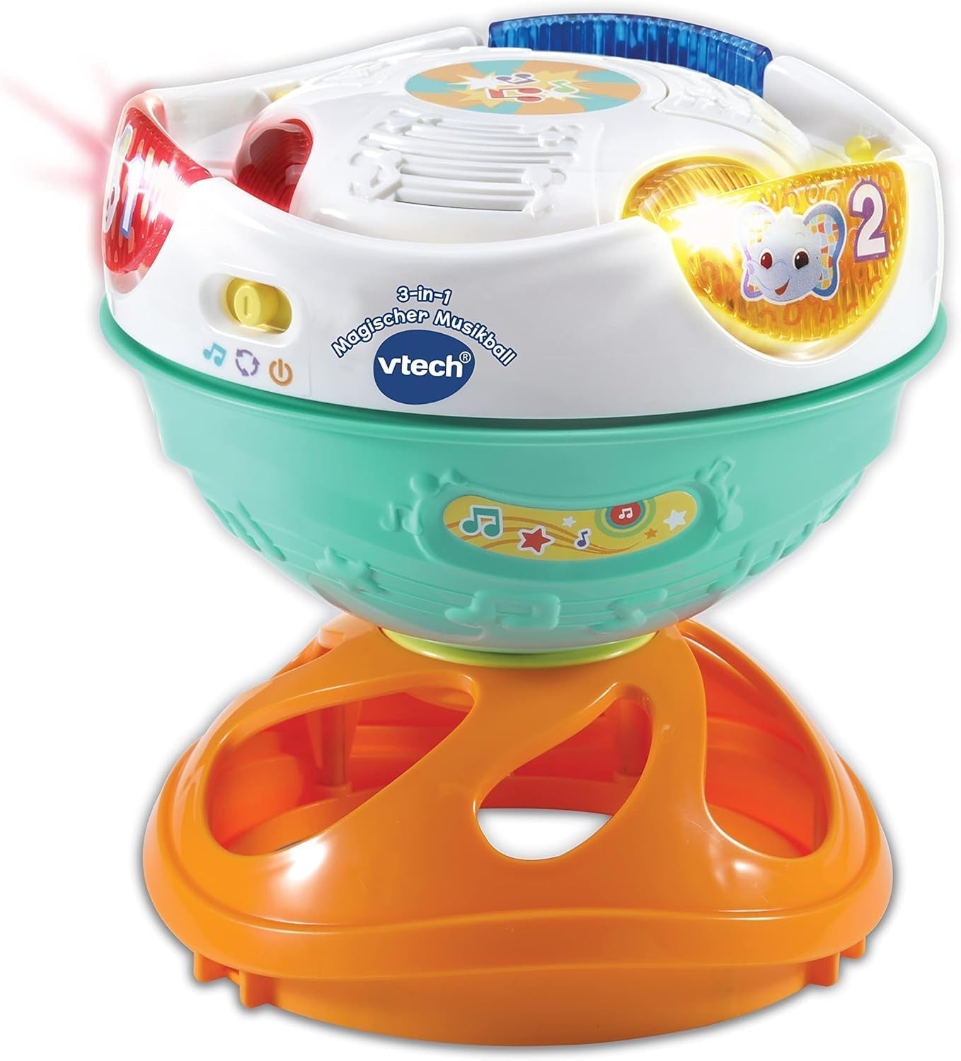 Vtech bébé 3-en-1 boule de musique magique musique auto-motrice jouant un jouet interactif pour les enfants de 9 à 36 mois jouets colorés pour bébé Naty Shop
