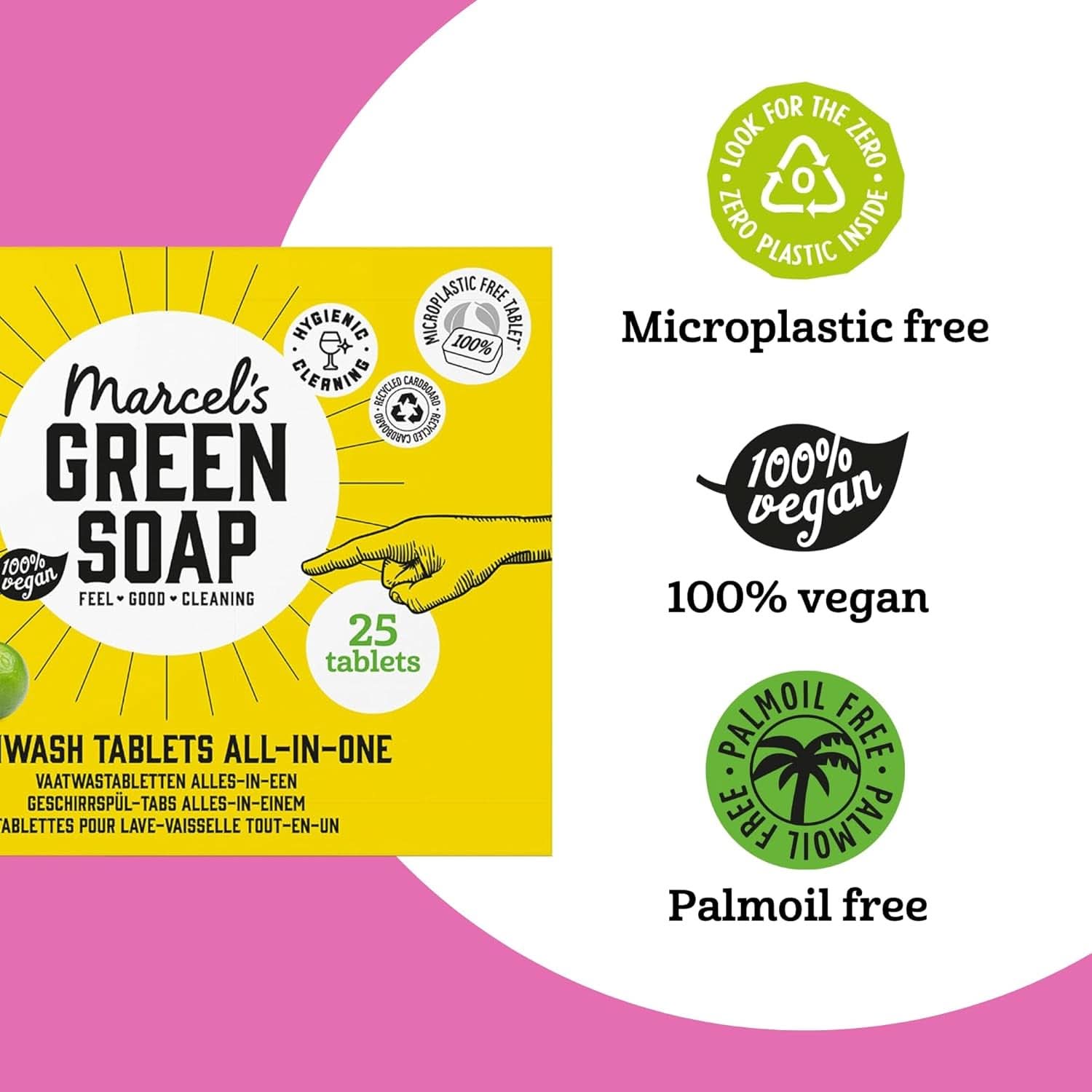 Marcel'S Green Soap Dishwasher Tabs All-In-One - Grapefruit & Lime - 25 bucăți Detergenti Bucatarie Naty Shop