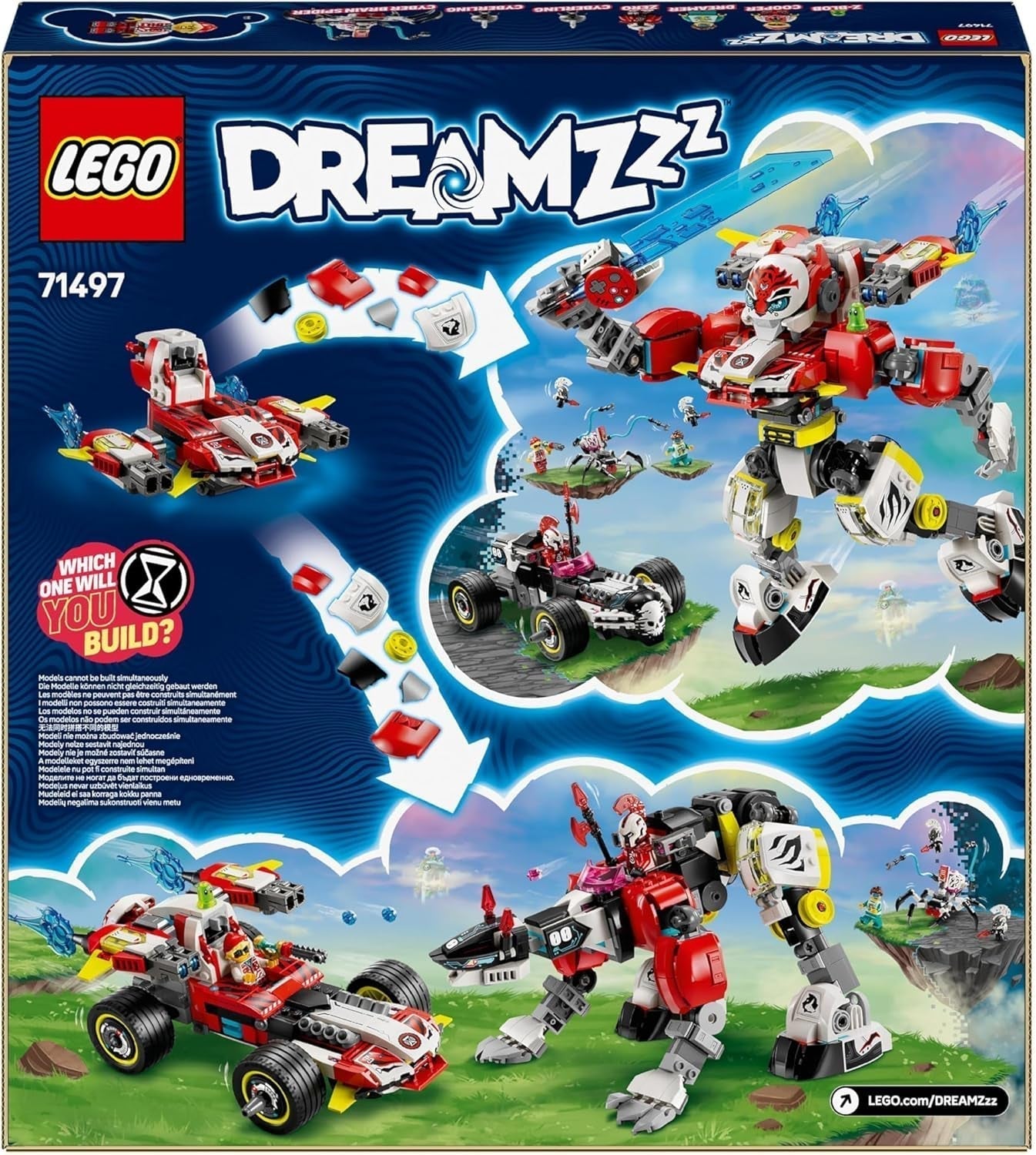 LEGO Dreamzzz Le robot tigre de Cooper et la voiture Hot Rod de Zero, voiture jouet pour enfants, cadeau pour garçons et filles de 9 ans, ensemble de jeu 2 en 1 avec robot et figurines 71497 Jeux de construction Besuche den LEGO-Store