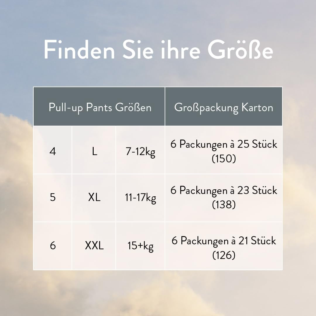 Couches push-up taille 6 XXL (à partir de 15 kg) - 1 sachet de 21 pièces - Sans substances nocives, écologiques, ultra plates, pour une utilisation nocturne - Fabriquées au Danemark