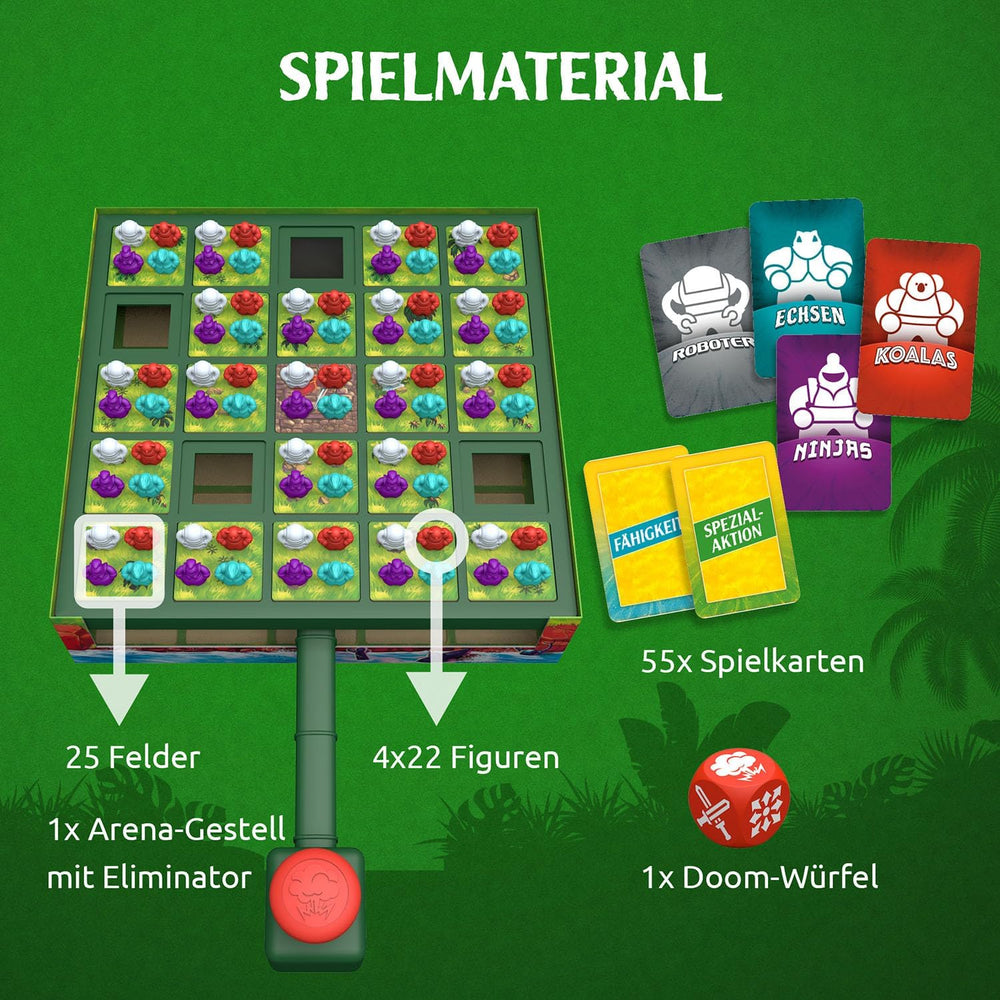 Kosmos 684037 Battle Royale, Action jusqu'à la dernière figurine ! Jeu familial pour 2 à 4 joueurs âgés de 8 ans et plus avec des éléments d'action spéciaux.