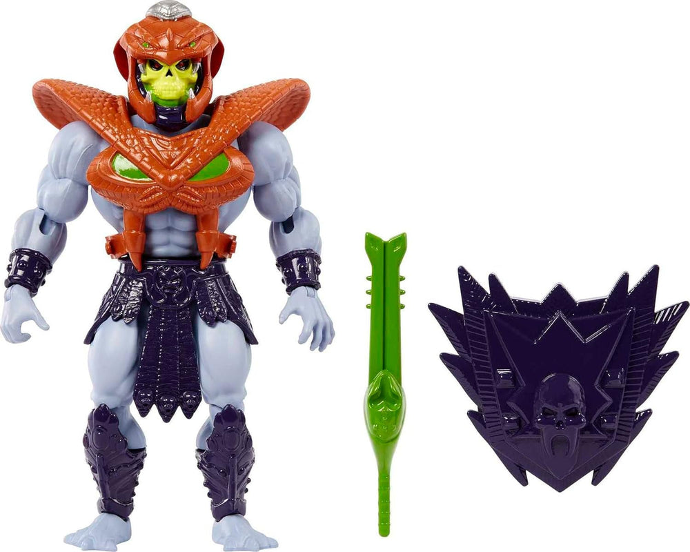 MASTERS of the UNIVERSE Snake Armor Skeletor - 16 articulations mobiles, emballage rétro, mini bande dessinée, pour enfants de 6 ans et plus et collectionneurs adultes, figurines d'action HKM68 Titre par défaut de Naty Shop