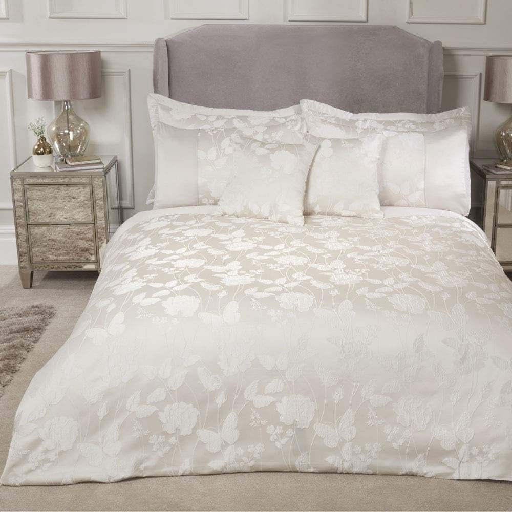 Emma Barclay Butterfly Meadow Couette pour lit King Size, 100 % polyester, courtepointes et couettes de couleur crème Naty Shop Lit double de couleur crème