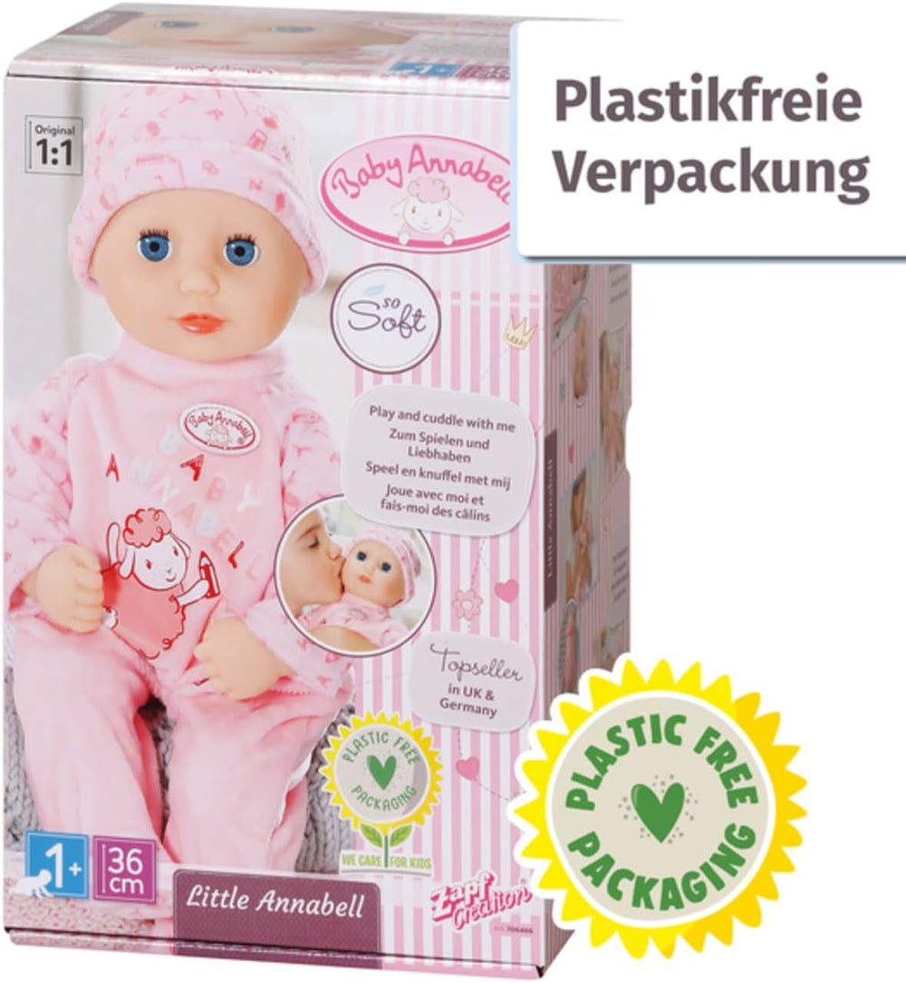Baby Annabell Little Annabell 36cm, weiche Puppe mit Stoffkörper und Schlafaugen, 36 cm große Puppe, 706466 Zapf Creation