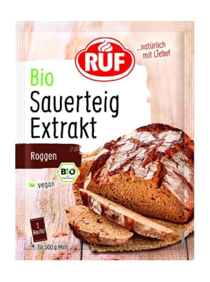 RUF Rye Sourdough Liquid, extrait liquide pour pâte à pain et petits pains, Levain, pain de seigle et complet, 170 grammes Naty Shop Kitchen Powder 2 x 15 grammes