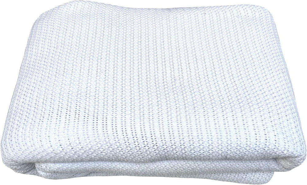 Family Bedding Couverture Cellulaire Rose pour Lit Double, Coton, Grand Couvre-lit Réversible, Légère, Thermique, Douce, Couverture Cellulaire Traditionnelle, 230 X 230 cm Couettes et Couettes Naty Shop Blanc Lit Simple (180X230Cm)