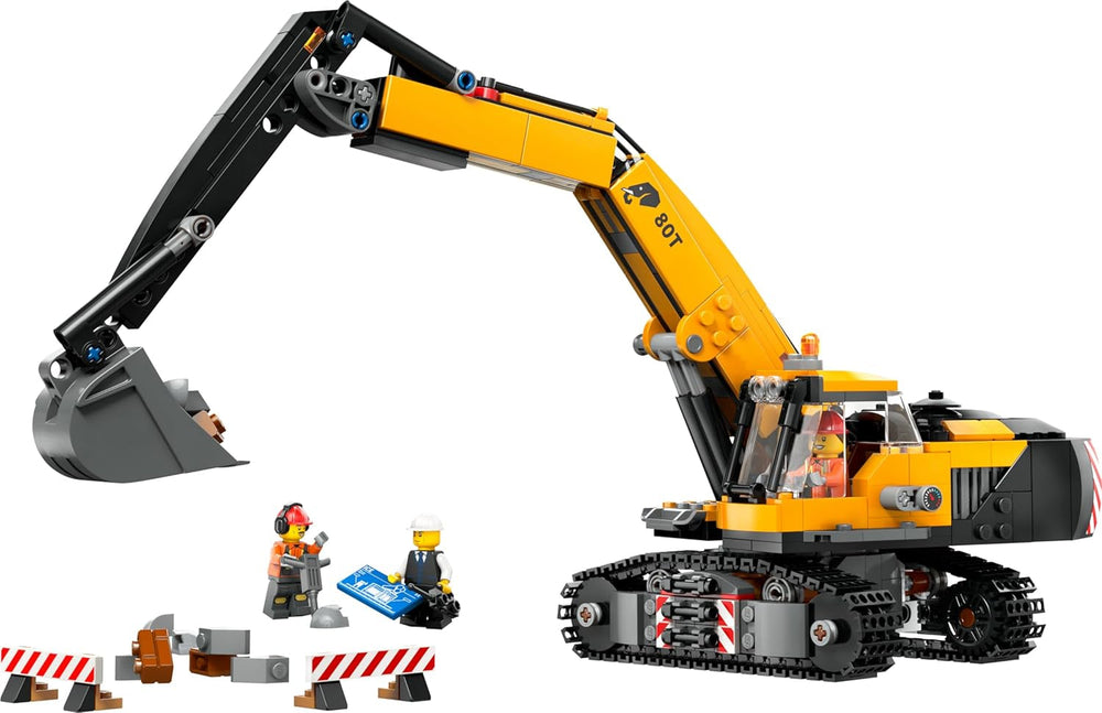 Pelle sur chenilles LEGO City, pelle jouet pour enfants à partir de 8 ans, jouet de construction avec modèle de pelle, camion à construire avec accessoires et 3 figurines 60420 Jeux de construction Besuche den LEGO-Store