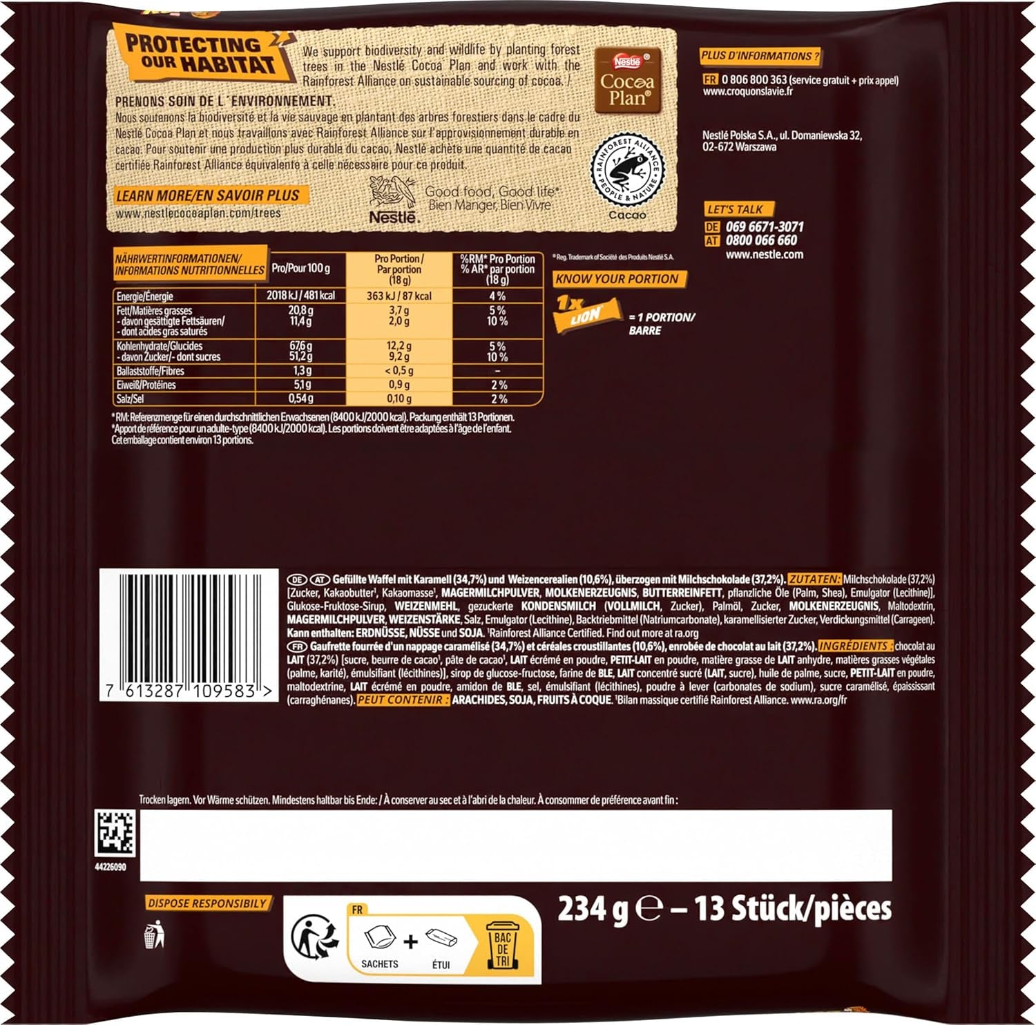 Lion Mini, 1 paquet (1x234g)